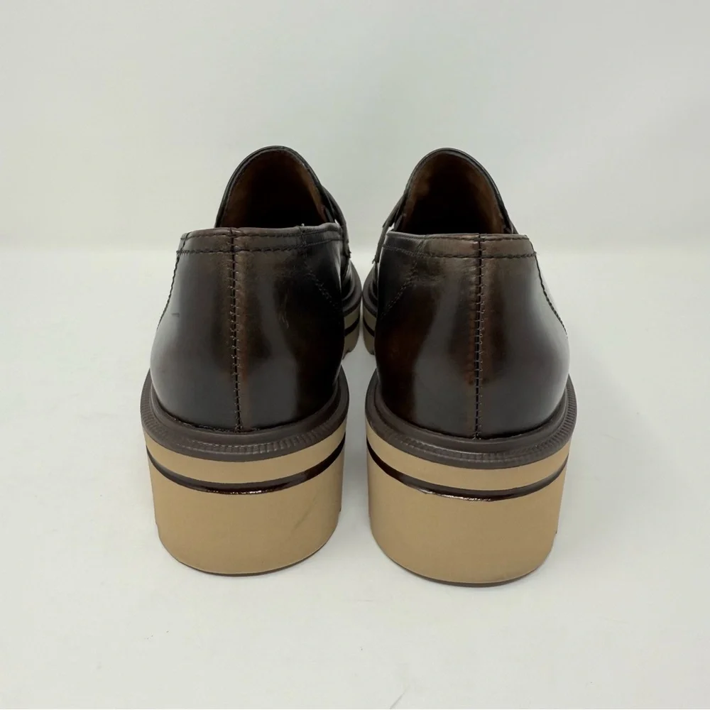 New Paul Green Billie Loafer Tobacco Brushed Leather Sz 7